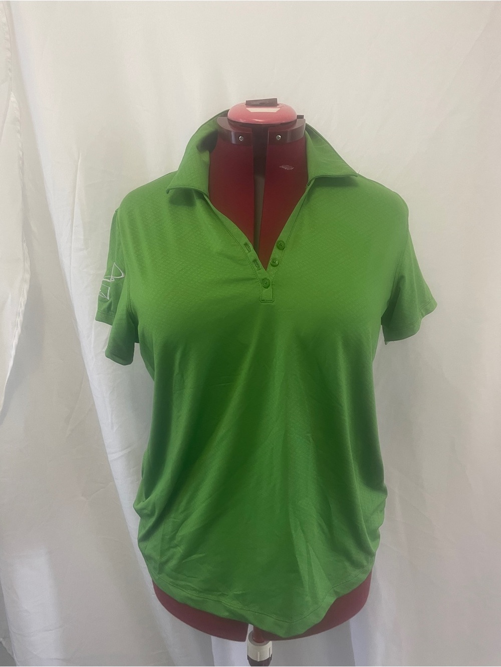Classic Green Polo Button-Down Women's Top
